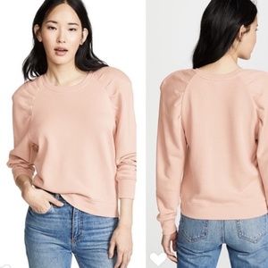 NEW WITH TAGS Joie Korbyn Puffed Shoulder Sweatshirt (Pink Sky) Size XS